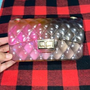 Purple & Black Ombré Gel Crossbody/Clutch Purse